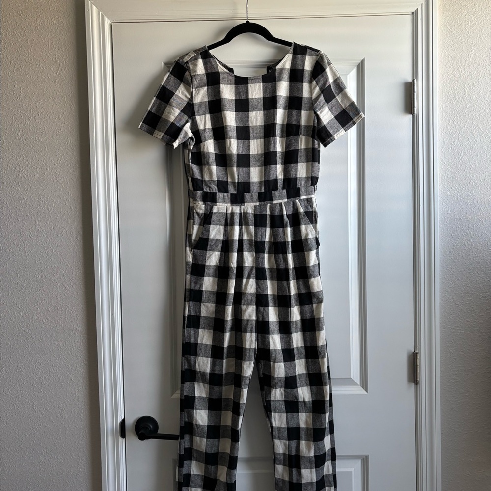 Roolee Checkered Black and White Jumpsuit